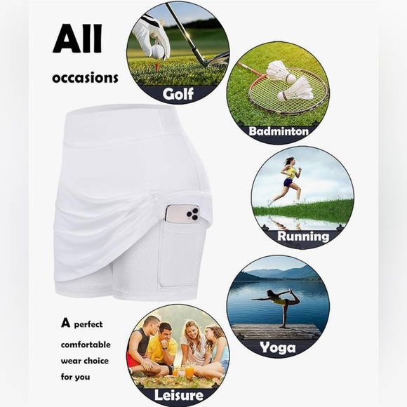 White athletic skort - Picture 2 of 5